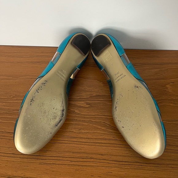 Dolce & Gabbana Metallic Striped See Through Clear Ballet Flats - Picture 14 of 16